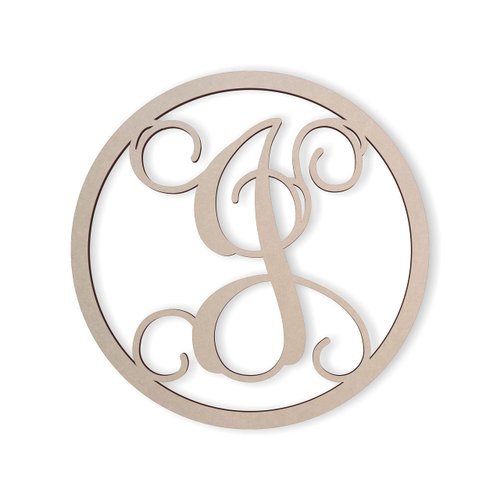 Wooden Letters by Jess and Jessica Cursive Wood Letter for Wall Decor Various Sizes Premium Quality & Durable Smooth Laser Cut Unfinished Design Ideal for Wall, Nursery & Crib, DIY Crafts