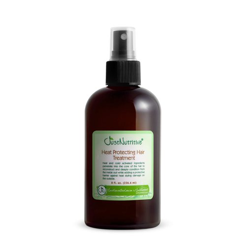 Just Nutritive Heat Protecting Hair Treatment | Silicone Free Hair Protector | For All Hair Types | Natural Heat Protectant Treatment for Men and Woman | Heat Resistant Treatment 8 Fl Oz
