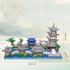 Kadablk Architecture Chinese Style of Suzhou Garden,Hangzhou's West Lake with Iconic pagodas and Stone Bridges Mini Bricks, Asian Style Micro Building Blocks Set,950 PCS for Adults and Kids