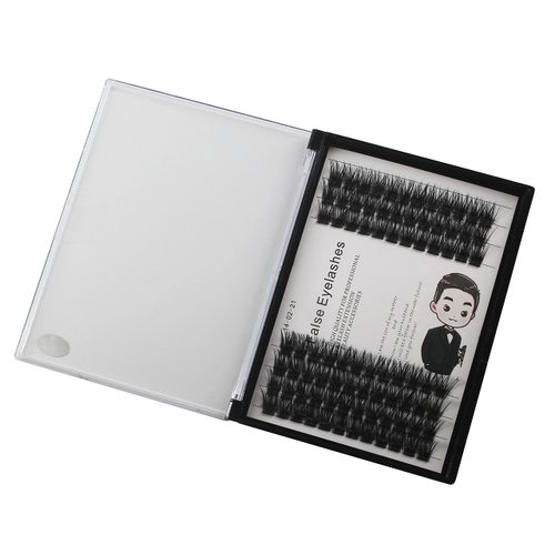 Bodermincer 84 Clusters D Curl Wide Cluster False Eyelash Volume Lashes Natural Eyelashes Set DIY Eyelash Extension 3D Effect Glue Bonded Band Individual Lash Home Eyelash Extension (8MM)
