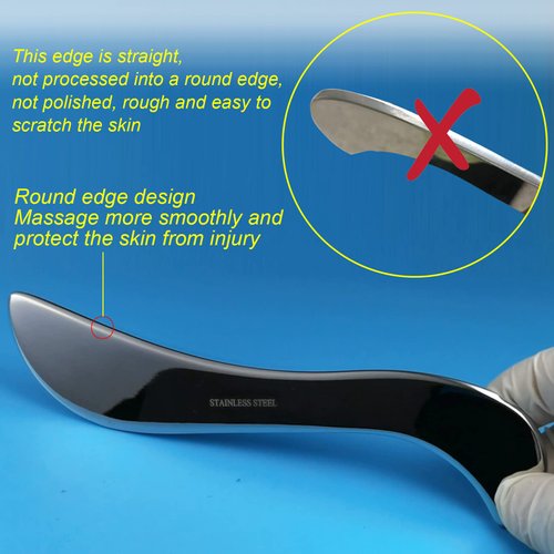 Stainless Steel Gua Sha Muscle Scraper Tool,Scar Tissue Tool,Physical Therapy Tools,Muscle Scraping Tool,Guasha Massage Scraper,IASTM tools,Fascia Scraper,Skin Scraping Tool,Soft Tissue Massage Tool