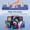 Finger Ring Stands Set Cellphone Ring Holder Transparent Phone Holder 360° Rotation Ring Stand Clear Cell Phone Kickstand Compatible with Most of Phones, Tablets, 2 Pack of Butterfly Silver