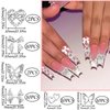 RODAKY 44PCS Bow Nail Charms Valentine's Day Silver 3D Butterfly Nail Gems Multistyle Nail Charms Heart Shape Nail Jewelry Y2K Charms for Acrylic Nails Decoration Nail Supplies for Women and Girls
