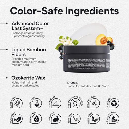 Colorproof Rule Breaker Defining Hair Wax 2 Fl. Oz. Styling Wax with Black Currant, Jasmine & Peach Scent, Heat and Color-Protecting Hair Wax for Men & Women