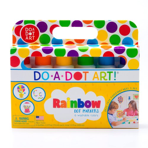 Do A Dot Art! Markers 6-Pack Rainbow Washable Paint Markers, The Original Dot Marker, Activity Craft Coloring Supplies for Kids and Toddlers