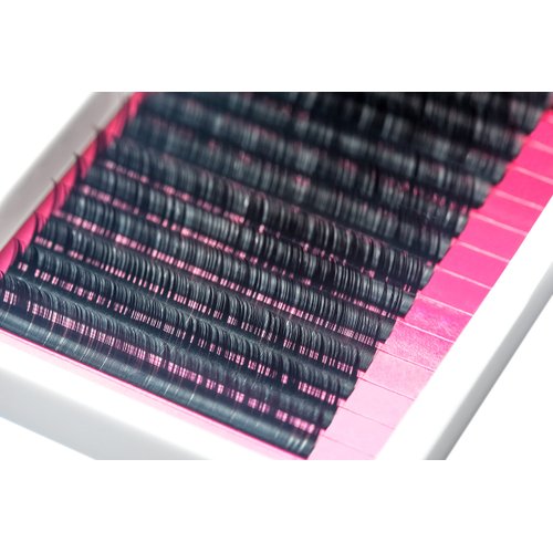 Eyelash Extensions C Curl 12mm Mixed Single Mink Lash Tray With Eyelash Glue and Tweezer, supplies Individual Eyelashes Salon Use Black Mink False Lashes