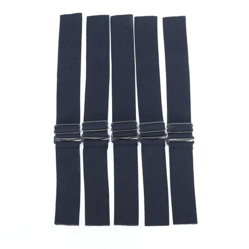 BTWTRY 5Pcs Black Adjustable Elastic Band for Wigs Elastic Hair Band Sewing for Making Wig Caps Adjustable Wig Band (5pcs, Black)