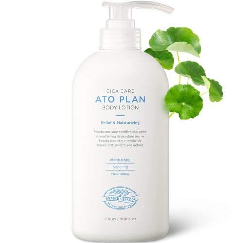 SOMEBLOSSOM Body Lotion Paraben-free Unscented for Dry skin with Cica, Hypoallergenic Korean skincare clean beauty 17 Fl Oz Moi Hands & Body