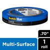 ScotchBlue Original Multi-Surface Painter's Tape, 0.70 Inches x 60 Yards, 1 Roll, Blue, Paint Tape Protects Surfaces and Removes Easily, Multi-Surface Painting Tape for Indoor and Outdoor Use