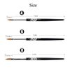 BQAN 3D Kolinsky Nail Art Brush 1Pc #4, Professional nail brushes for acrylic application, Natural Wooden Handle with Rhinestone Design