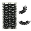 loladook 25 mm Lashes Mink Fluffy 3D Volume Mink Lashes Thick Big Long Fake Lashes Pack 25mm Dramatic Faux Mink False Eyelashes 10 Pairs