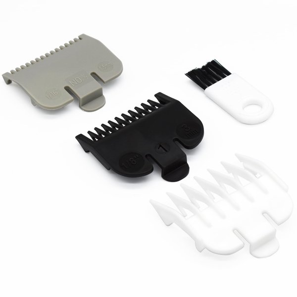 3 Pieces 3 Sizes Professional Hair Clipper Guide Guard Combs #3170-400, 1/16", 1/8", 3/16", Compatible with Wahl Standard Full Sized 5 Star Series Magic Clip Hair Clipper Models