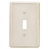 Questech Decor Single Toggle Light Switch Cover, 1-Gang Electrical Wall Plate, Single Switch Standard Size Receptacle Cover, Decorative Tumbled Texture, Sand