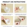 FERCAISH 5Pcs Diy Face Mask Mixing Bowl, Microwavable Silicone Facial Mud Bowl Cosmetic Beauty Tool for Home Salon(White)