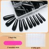 EternalClassic 120pcs Press on Nails Long Coffin, Black Fake Nails Long Ballerina Acrylic Nails Press on Coffin Tips Artificial False Nails with Adhesive Tabs for Women Girls