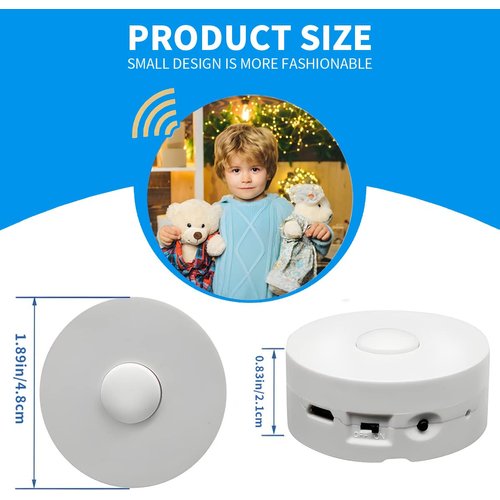 JRGKJCP 16 Minutes Voice Recorder, Record Custom Message for Plush Toy, Stuffed Bear Toy, Baby Doll Toy, and Pillow