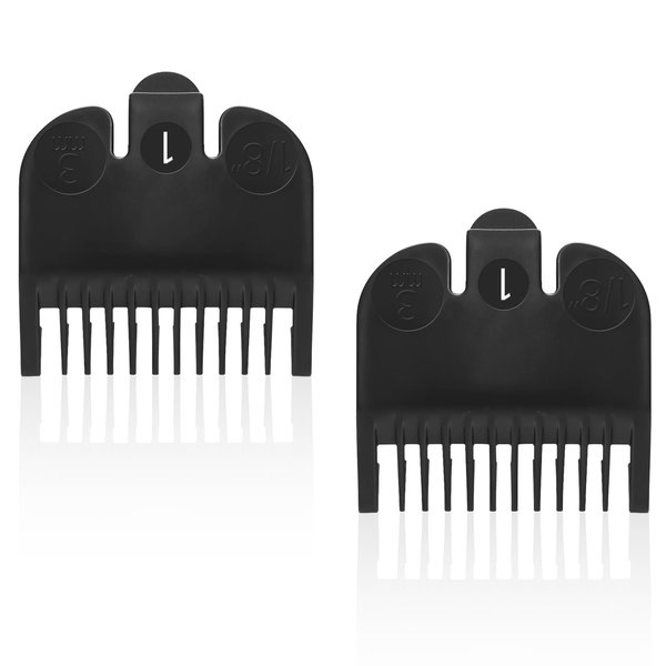 For Wahl Professional #1 Guide Comb Attachment No.1-1/8" (3.0mm)- 3114-001 Clipper Guard AttachmentClipper Guards Set Hair Clipper,black(2pack)