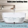 Freestanding Tub Drain (Brass), Pop Up Bathtub Drain Kit, Removable Filter Basket Drain Plug, Freestanding Tub Drain Kit, with Replaceable Pop-Up Bolt (Black)