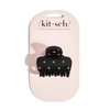 Kitsch Recycled Plastic Rhinestone Medium Puffy Claw Clip 1pc- Black