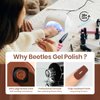Beetles Chocolate Brown Gel Nail Polish, New Attitude Gel Polish Set, 2 Color Glitter Gel Nail Polish with Base&Top Coat for DIY Series Color Trend Set