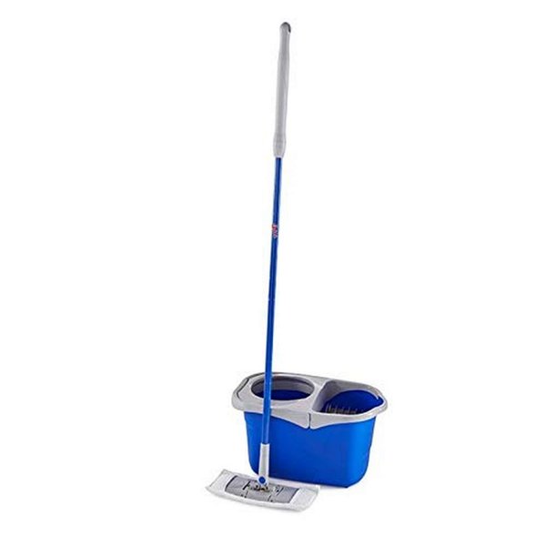 Quickie 2052225 Pad Refill for Flat Spin Wringing Bucket Floor Cleaning System, Microfiber Mop Head Only, 1-Pack, Gray