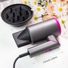 ANGENIL Hair Dryer Ionic Blow Dryer, Magnetic Nozzle & Diffuser Hair Dryer for Curly Hair, Fast Drying Low Noise, Professional Travel Hair Dryer, Foldable Handle, 3 Constant Temp Without Hair Damage