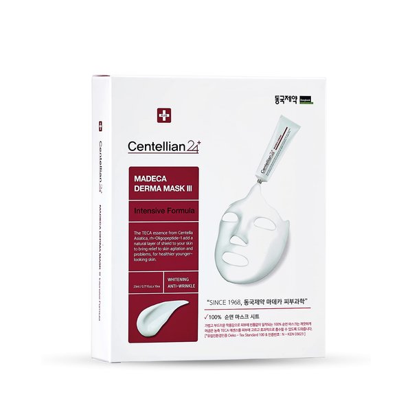 CENTELLIAN 24 Face Mask - Intensive 10pc Sheet Mask With Centella Asiatica Extract. Moisturizing & Soothing For Skin. Madecassoside, TECA, EGF.