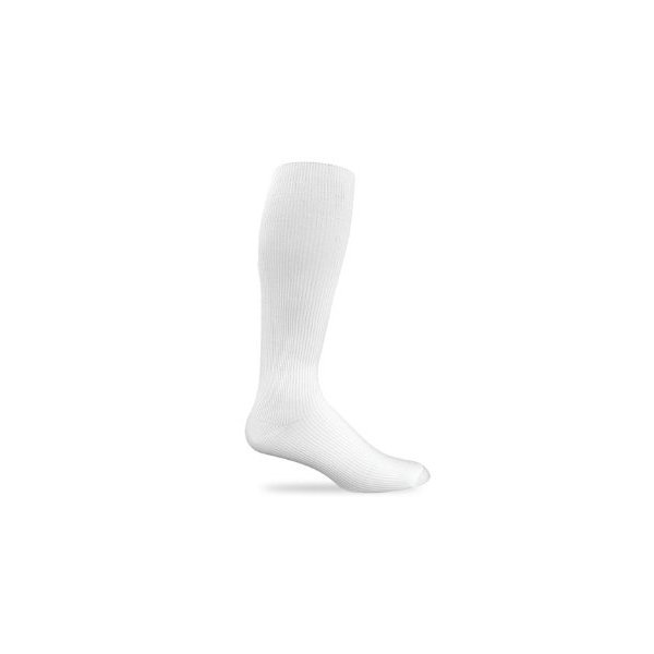Therassage White Full Support Knee High Sock, White, 10-13/Shoe Size 7-12