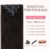 GOO GOO Clip in Hair Extensions Real Human Hair, 18inch 110g 7Pcs, 2 Dark Brown, Remy Human Hair Extensions Clip ins for Women, Natural Human Hair