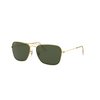 Ray-Ban RB3136 Caravan Square Sunglasses, Gold/G-15 Green, 58 mm