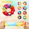 Toulite 24 Pieces Tie Dye Hair Scrunchies Bulk Colorful Tie Dye Hair Accessories Tie Dye Hair Scrunchies Ponytail Holder Rainbow Elastic Hair Bands for Women Girls Tie Dye Party Favors
