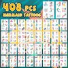 EMOME 408 Mermaid Temporary Tattoos Girls, Glitter Tattoos for Kids Waterproof, Birthday Party Favors Supplies Great for Girls Party Accessories Goodie Bag Stuffers Party Fillers