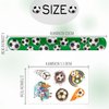 Moncinday 40Pcs Soccer Slap Bracelets Party Favors with Soccer Tattoo Birthday Gifts Soccer Party Decorations Snap Band for Kids Boys