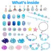 1388pcs Charm Bracelet Making Kit for Girls,Jewelry Making Kit Supplies,DIY Bead Bracelet Girls Toys,Birthday Christmas Craft Gifts Set for Kids Age 4 5 6 7 8 10 11 12 (01 Blue)