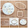 PATIKIL 12 Pieces 4.2" Embroidery Hoops Frame Imitated Wood Circle Cross Stitch Hoop Ring for Embroidery Art Craft Handy Sewing Decoration