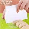 Kichvoe Plastic Dough Scraper Set - 2Pcs Cake Decorating Tools Bowl Icing Scraper for Dough Cutting and Smoother for Home Baking Easy to Use for Cake DIY, 7.67 * 5.03 * 0.07inch