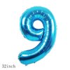 Balloons, 11 pcs Foil Balloons 9 Year Old for 9st Birthday Party Supplies Decoration， Confetti Balloon Kids Party Balloons Birthday Party Supplies 9 Years Old Birthday Balloon for Kids (9th, Blue)