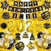 2025 Happy New Year Decorations Kit, New Years Eve Party Supplies, New Years Decorations 2025, New Year Banner, Foil Balloons, Gold Foil Curtain Backdrop for New Year Eve Party