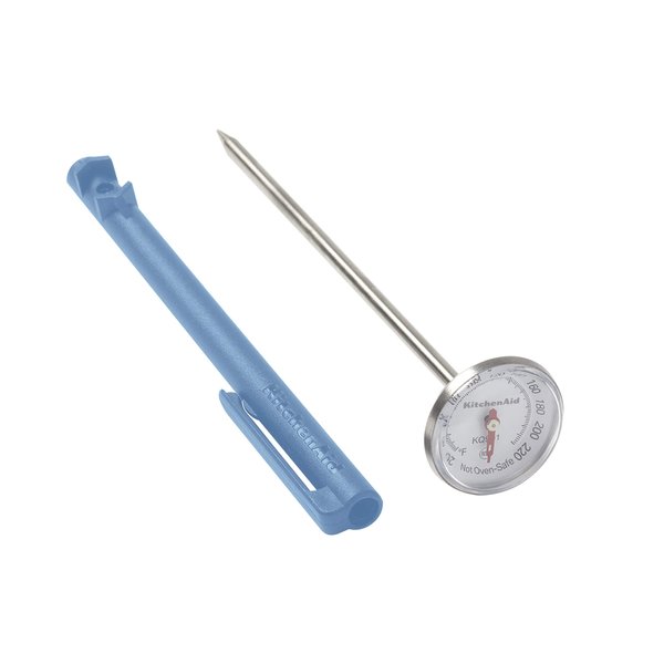 KitchenAidKQ901 Instant Read Food Thermometer for Kitchen or Grill, TEMPERATURE RANGE: 20F to 220F, 1 Inch Dial, Blue Velvet