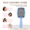 GOO GOO Wet and Dry Vented Detangling Hair Brush, Anti-static and Gentle Scalp Massage for All Hair Types, Blue Black