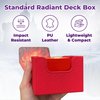 Arcane Fortress MTG Deck Box – Commander Deck Box for 120 Sleeved Cards with Art Interior – Leather Dividers, Nano-Fiber Exterior, Magnetic Closure – Perfect for Magic: The Gathering, TCG - Red