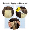 Yamolesuny Hair Extension Tape Tabs Double Sided Adhesive Replacement Extension Tape for Hair Extensions Strong Hold No-Residue 180 Pieces Tape in Extension Replacement Tape 4x0.8cm White