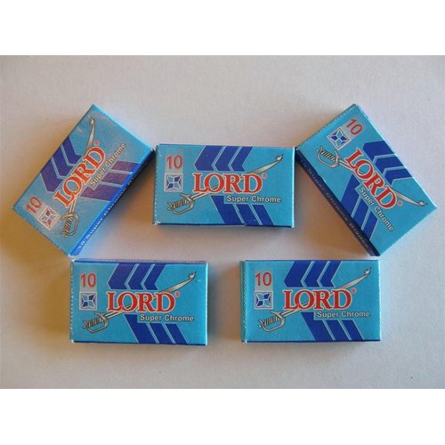 100 Lord Double Edge Safety Razor Blades SUPER CHROME by LORD RAZORS