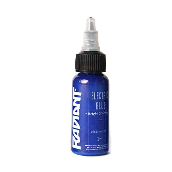 Radiant Colors Tattoo Ink Professional Tattooing Inks Fluid Vegan Pigments 1 oz One Ounce Electric Blue