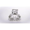 Generic Small rounded pearl crystal silver metal hair claw clip bridal clip