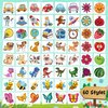 MDDRUIQI Temporary Tattoo Kids - Fake Tattoos for Kids - Party Favors for Kids 8-12,Art Crafts for 4 5 6 7 8 9 10 Year Old Girls Boys Birthday Gift,Cute Cool Stuff Kit,School Supplies,60 Styles