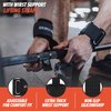 ProFitness Weight Lifting Straps - 10” Long Wrist Straps for Weightlifting - Padded Neoprene Lifting Straps Gym with Non Slip Silicone Grip Men and Women - Weightlifting Wrist Straps (B/W)