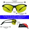 proSPORT Safety Bifocal Glasses Yellow Lens +1.50 z87 Semi Rimless Night Driving for Men and Women