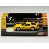 RX-7 (FD3S) RHD (Right Hand Drive) Yellow RedSuns with Keisuke Takahashi Driver Figure (Version 2) "Initial D (1995-2013) Manga 1/64 Diecast Model Car by Hobby Japan HJ645007DA