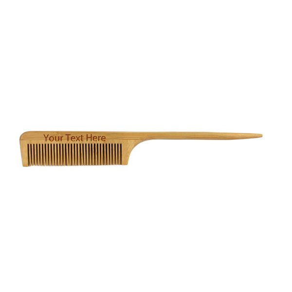 Personalized Bamboo Hair Comb - Custom Engraved (Styling Comb)